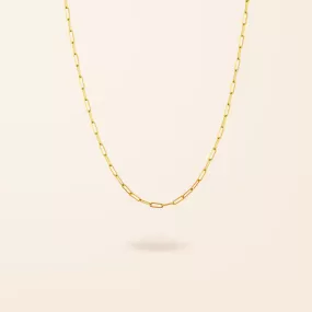 10K Gold Medium Paper Clip Necklace