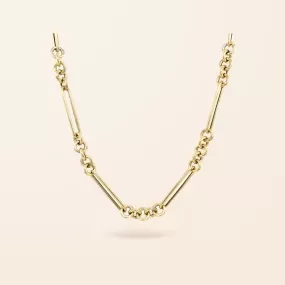 10K Gold Mixed Link Necklace