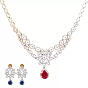 18K Gold Diamond Jewelry Set (40.2gm)