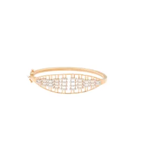 18K Rose Gold & CZ Bangle (12.2gm)