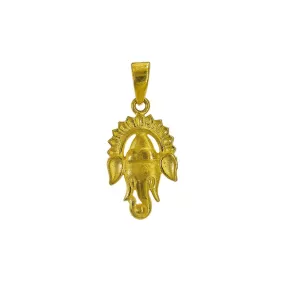 22K Yellow Gold Ganapathi Pendant