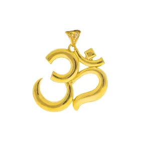 22K Yellow Gold Om Symbol Pendant