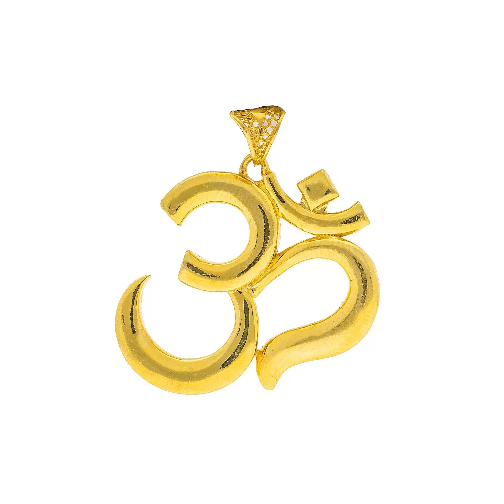 22K Yellow Gold Om Symbol Pendant