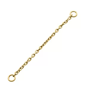 24kt Gold PVD Rolo Titanium Nose & Cartilage Piercing Chain