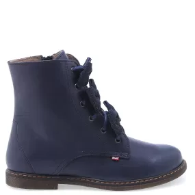 (2622D-1) Emel Blue bow lace-up boots