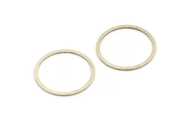 28mm Circle Connectors, 8 Antique Silver Plated Brass Circle Connectors (28x1.4x0.80mm) A3954