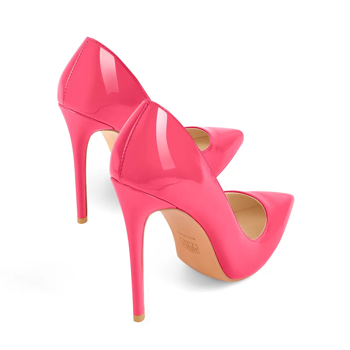 8cm 10cm 12cm Rose Red Pointed Toe Slip On High Heel Pumps