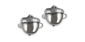 Acorn Cufflinks Jewelry Sterling Silver Handmade Acorn Cufflinks ACN1-CL