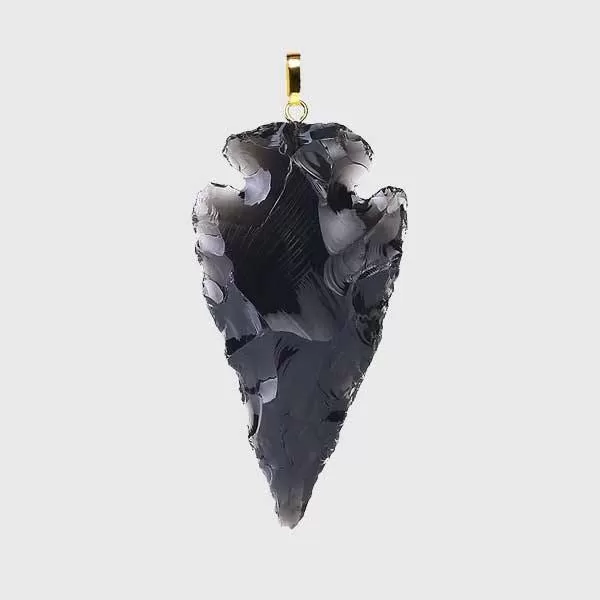 Agate & Obsidian Stone Arrowheads