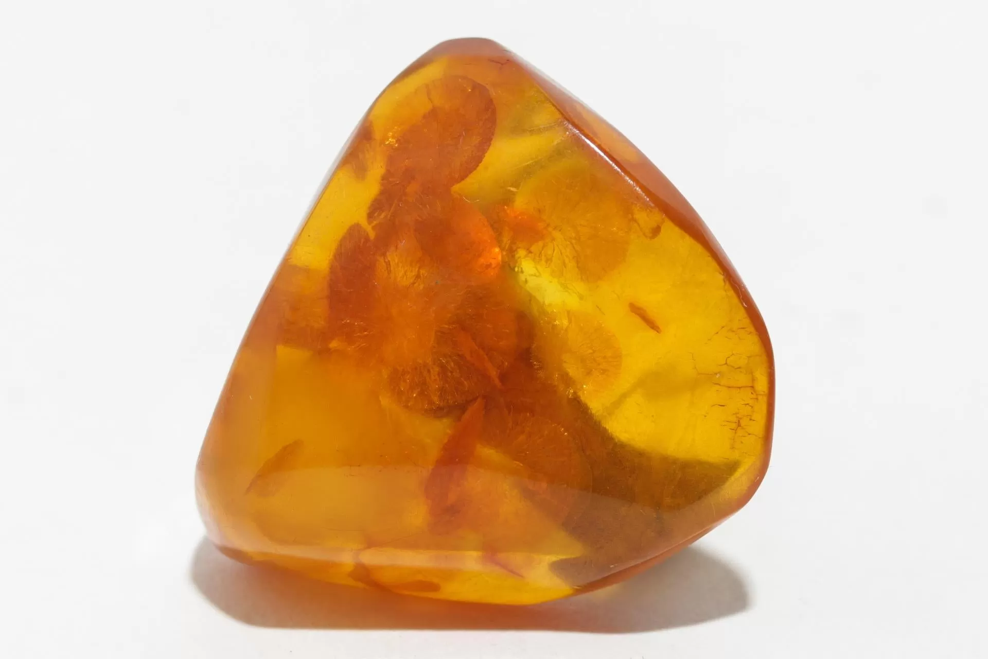 Amber Ring with Tone Metal Shank