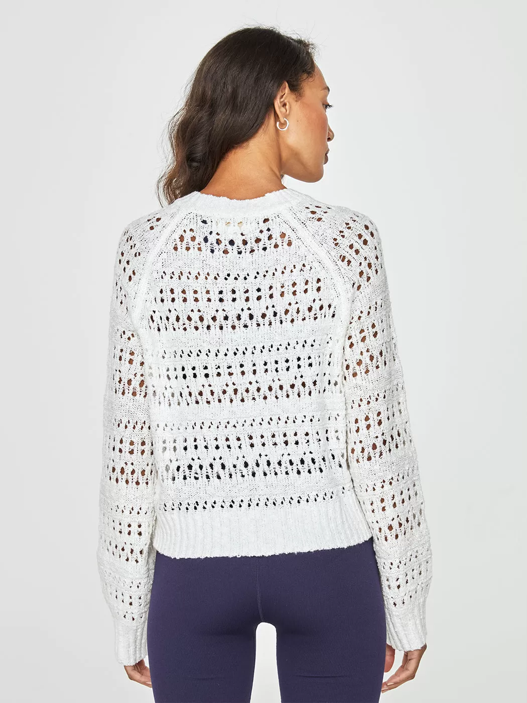 Amore Crochet Sweater - Stone