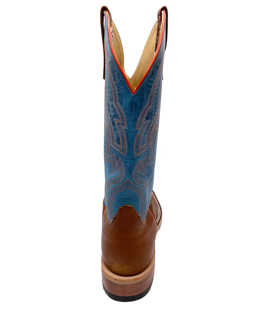 'Anderson Bean' Men's 13" Briar Mad Dog Western Square Toe - Brown / Blue