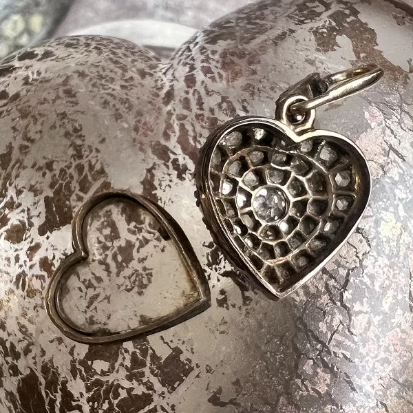 Antique Diamond Heart Pendant