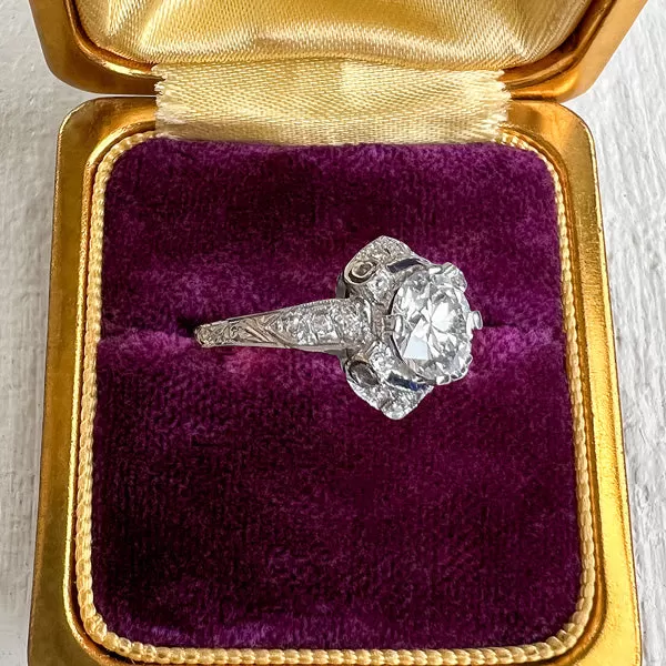 Art Deco Engagement Ring, Old Euro 1.51ct.