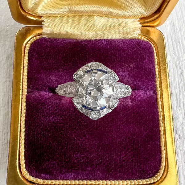 Art Deco Engagement Ring, Old Euro 1.51ct.