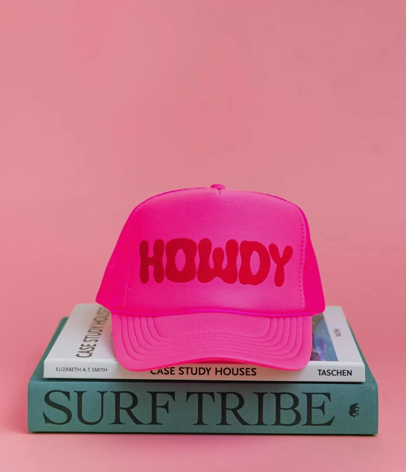 Ascot & Hart Neon Pink Howdy Trucker Hat