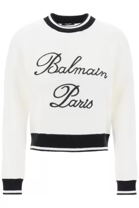 BALMAIN embroidered logo pullover