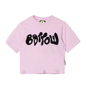 Barrow T-Shirt Cropped Logo Pink