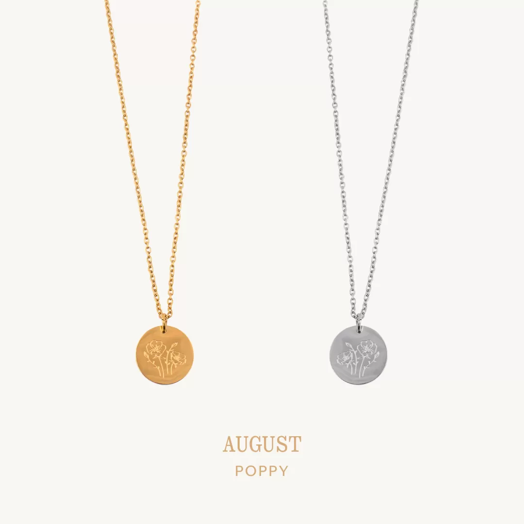 Birth Month Flower Necklace