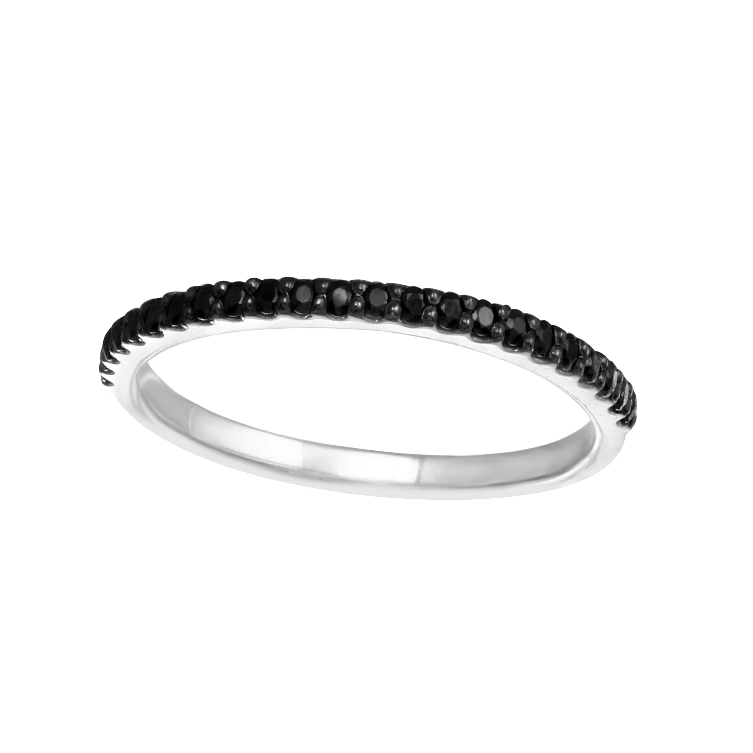 Black Diamond Pavé Half Eternity Band