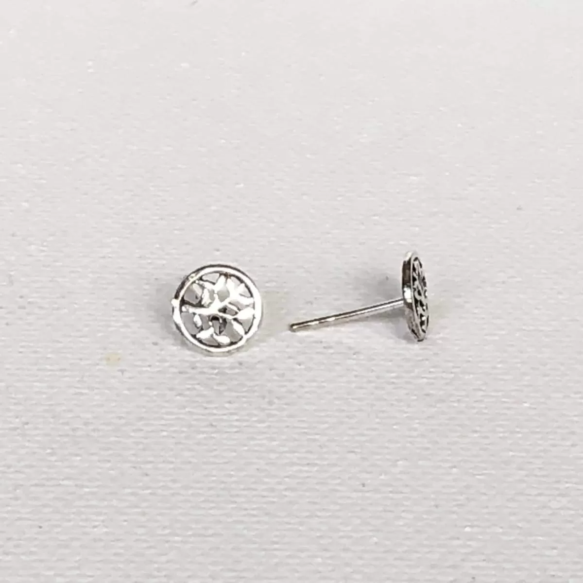 Boho Stud Earrings, Crystal Jewelry, Minimalist Style, Hypoallergenic Studs, Rhinestone Drops, Best Friend Gift, Silver Tree Earrings