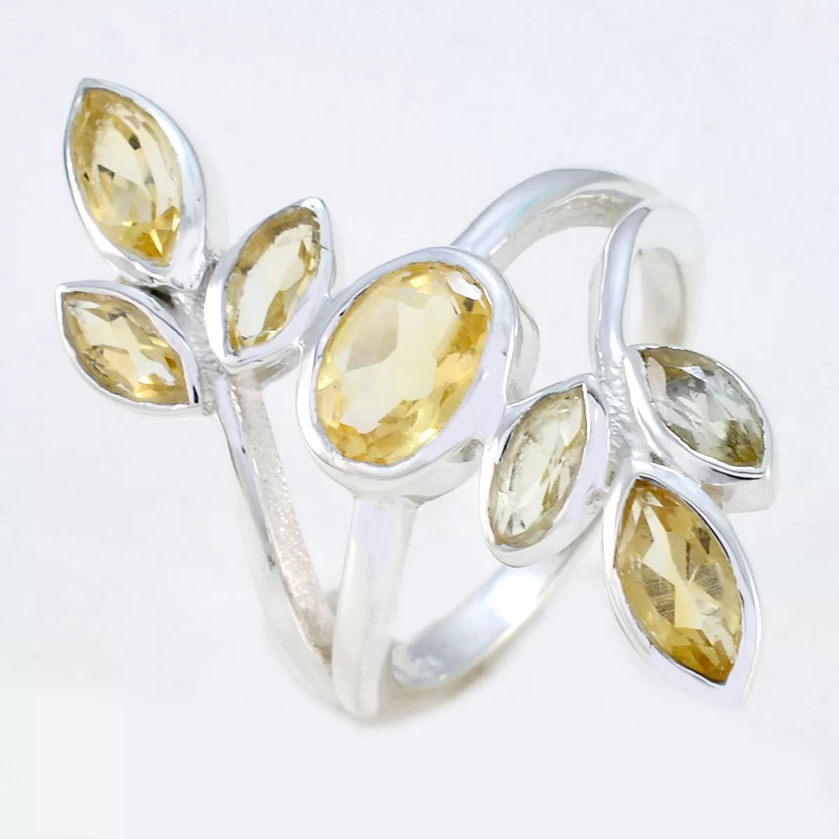 Bonnie Gem Lemon Quartz 925 Silver Ring Wall Mount Jewelry Organizer