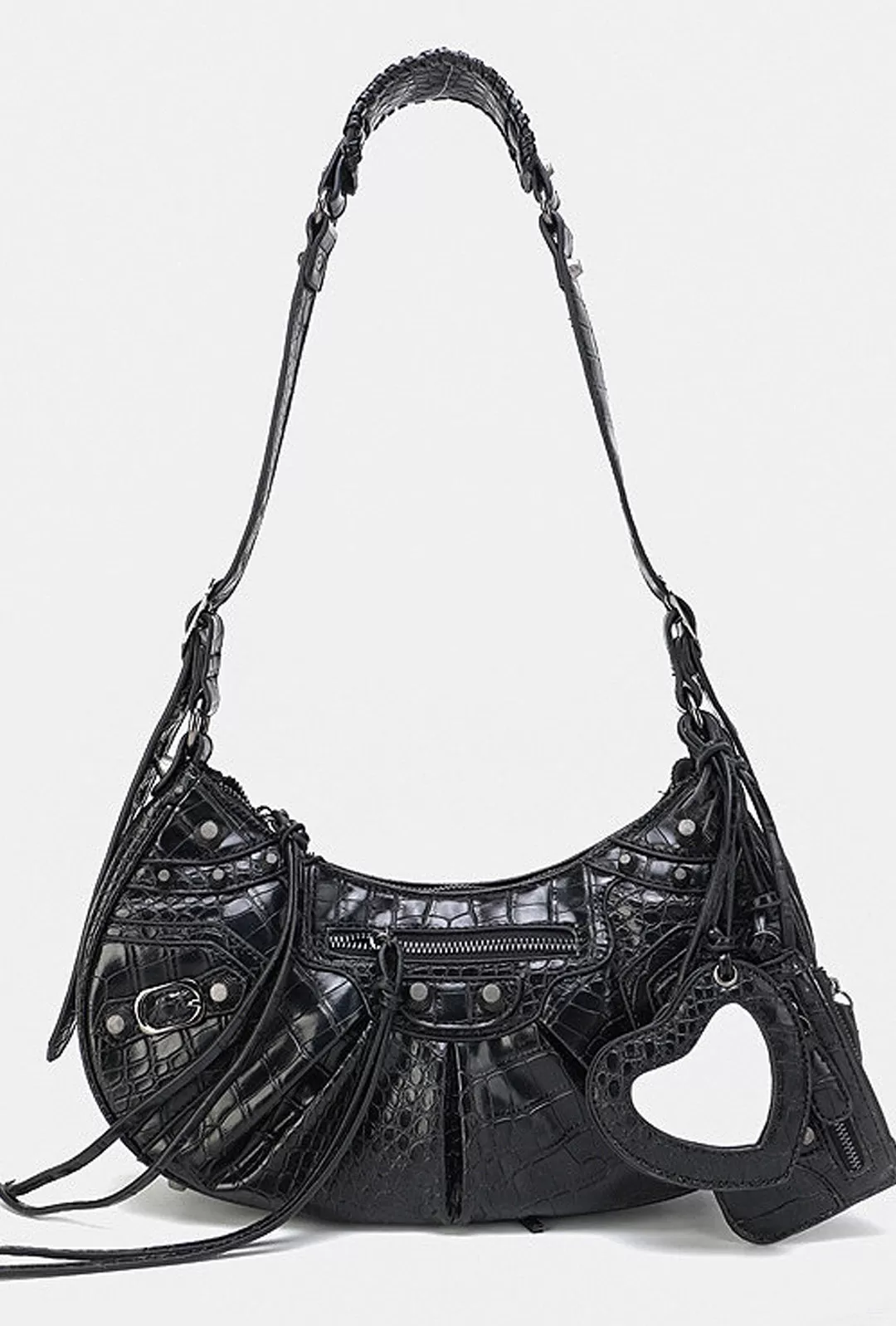 BRETTL - CROC STUDDED HOBO BAG