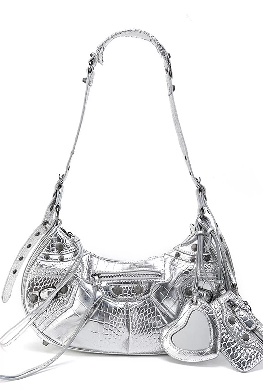 BRETTL - CROC STUDDED HOBO BAG