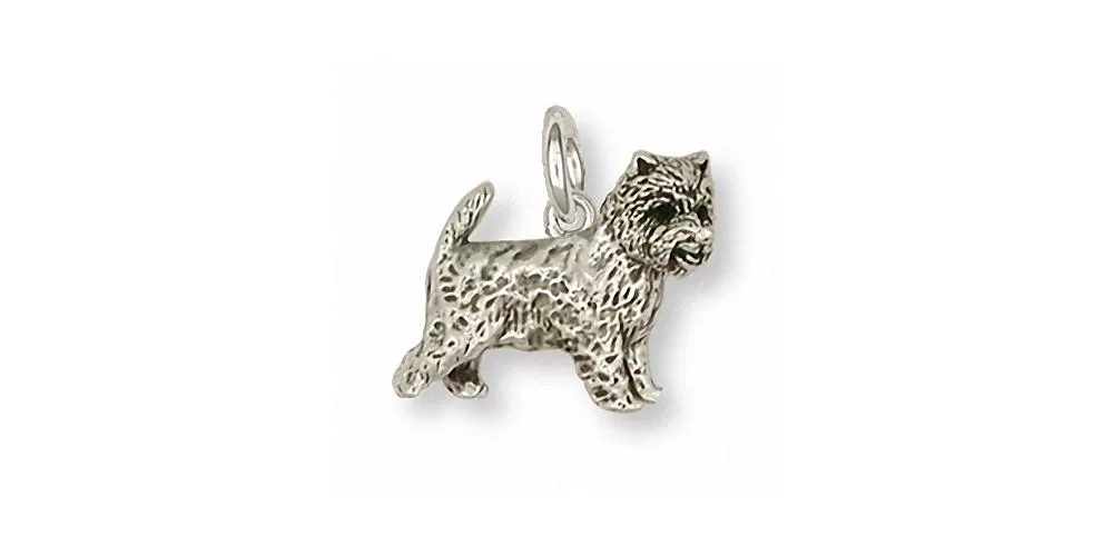 Cairn Terrier Charm Jewelry Sterling Silver Handmade Dog Charm CNWT17-C