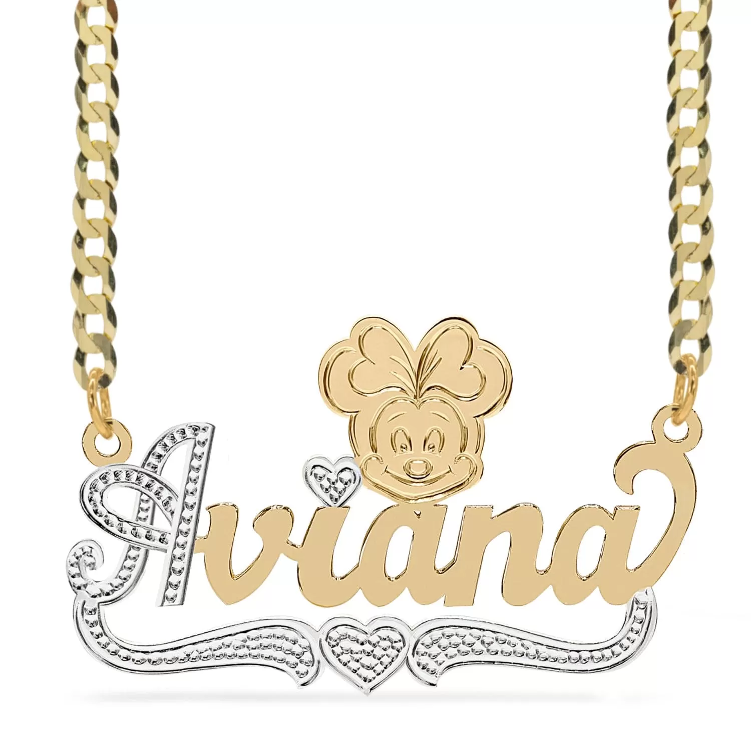 Cartoon Nameplate Necklace Aviana