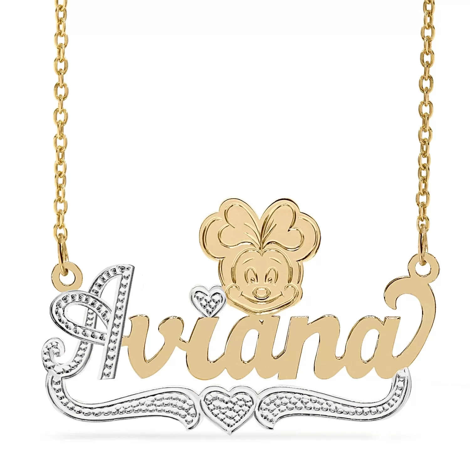 Cartoon Nameplate Necklace Aviana