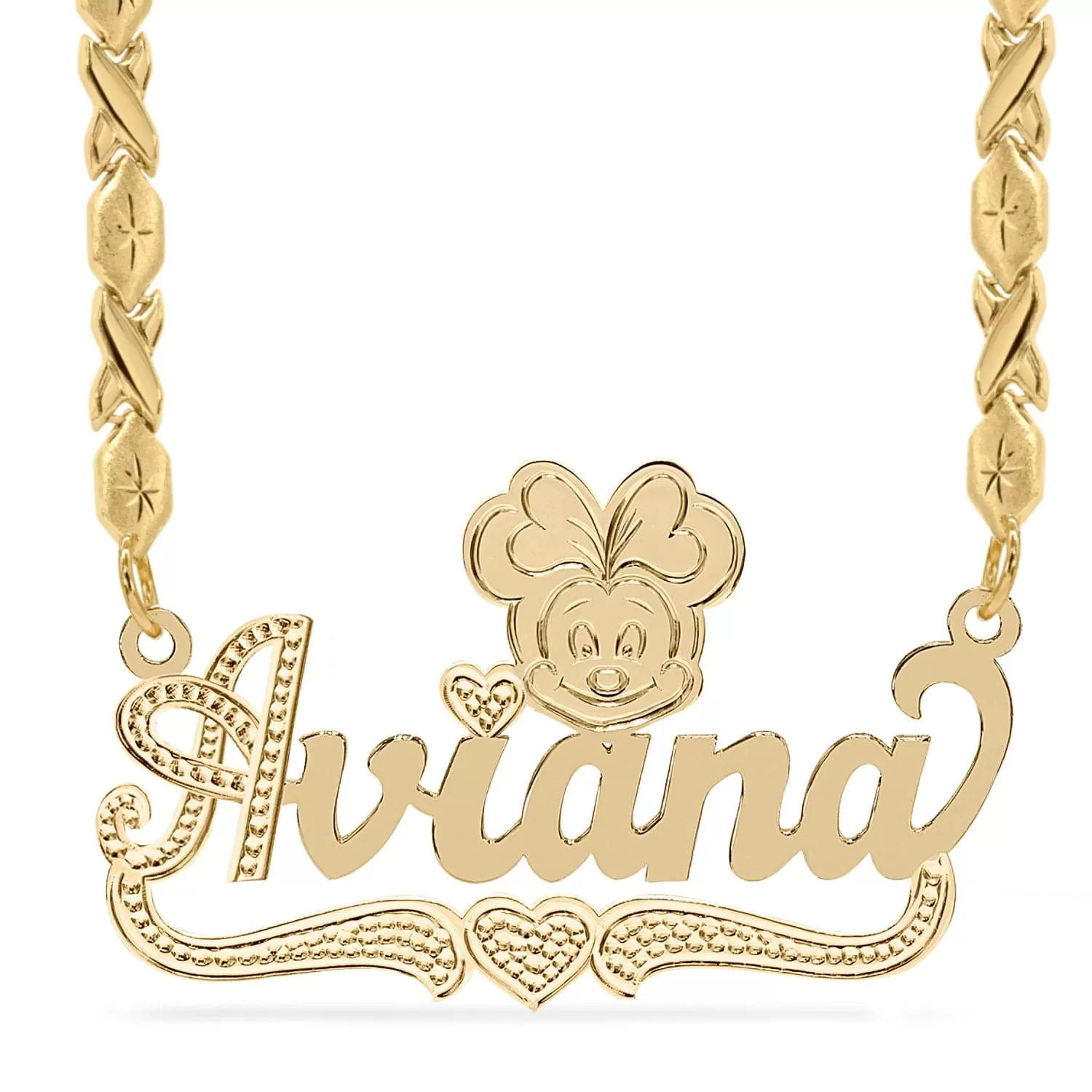 Cartoon Nameplate Necklace Aviana