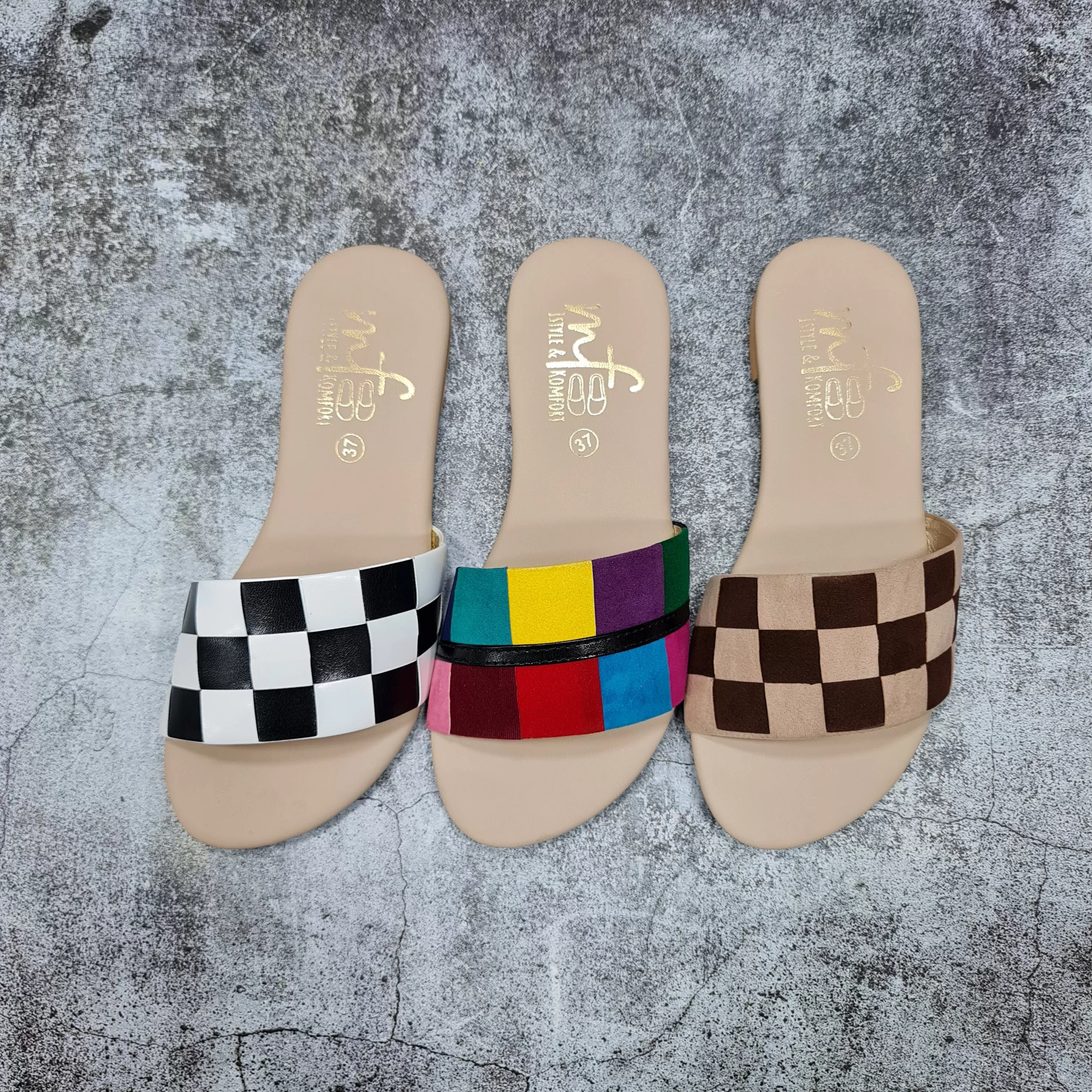 Checks Pattern Colorful Flats