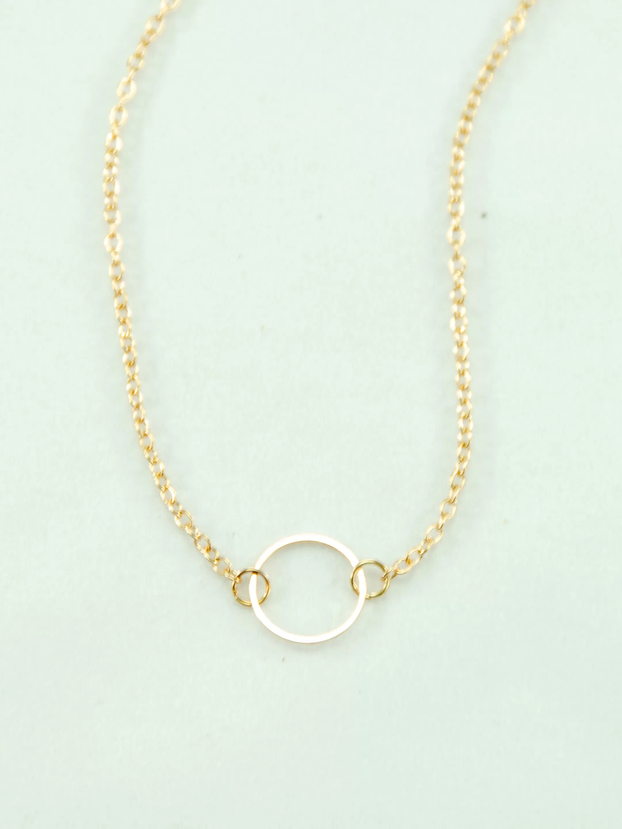 Christmas Ornament 14K Circle Necklace Gift