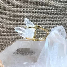 Clear Quartz Cluster Ring #17