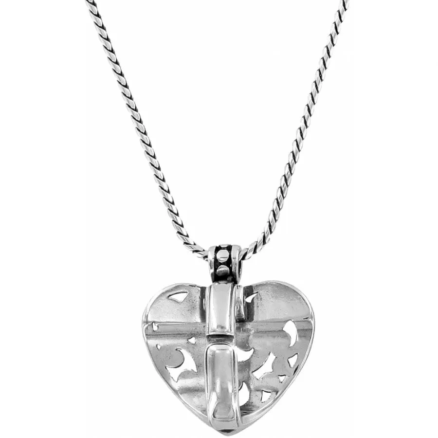 Contempo Heart Badge Clip Necklace