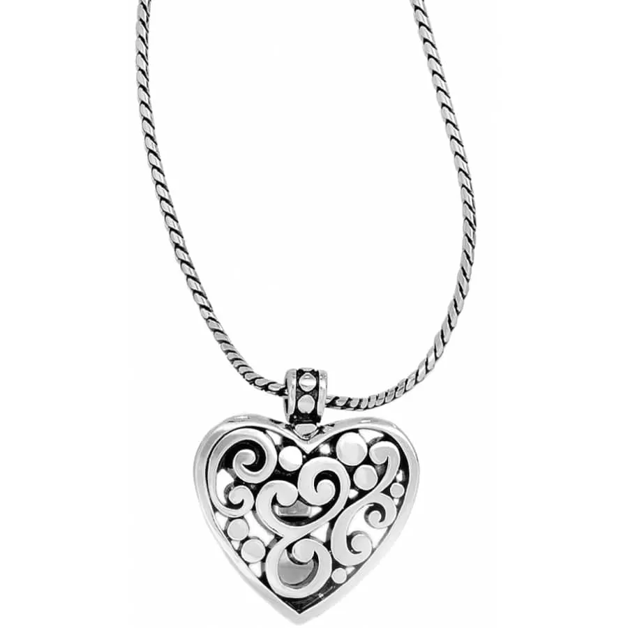 Contempo Heart Badge Clip Necklace