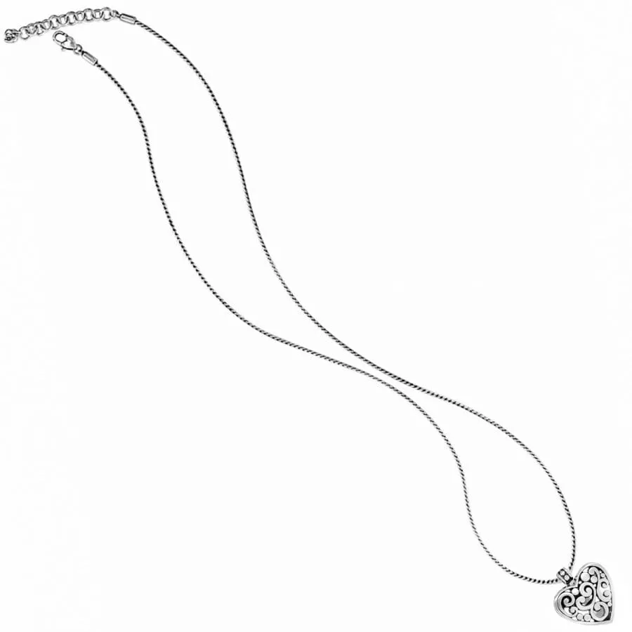 Contempo Heart Badge Clip Necklace