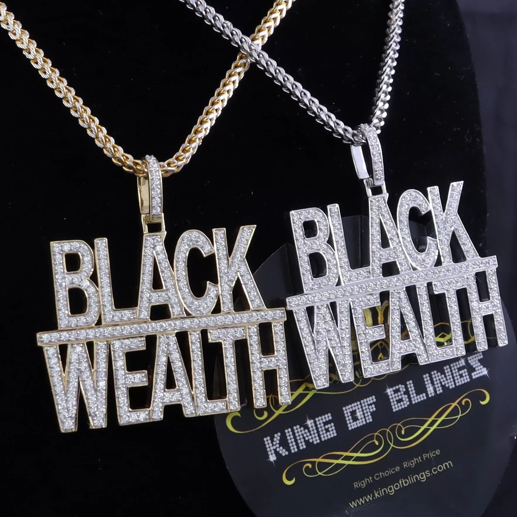 Create your own Yellow 925 Sterling Silver 9.30ct Cubic Zirconia Black Wealth Characters Pendant