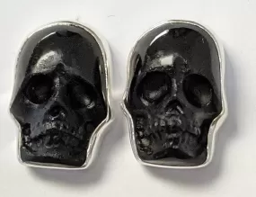 Cuff Links, Carved Tektite SS