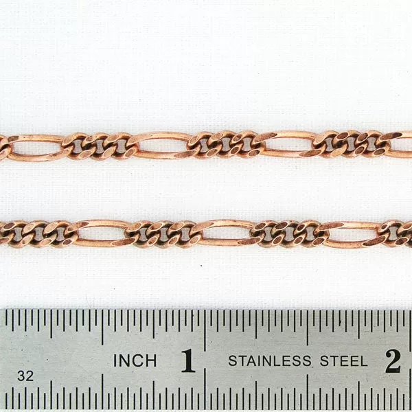 Custom Necklace Chain Fine Figaro Chain Necklace NC41 Solid Copper Necklace Custom Size Chain