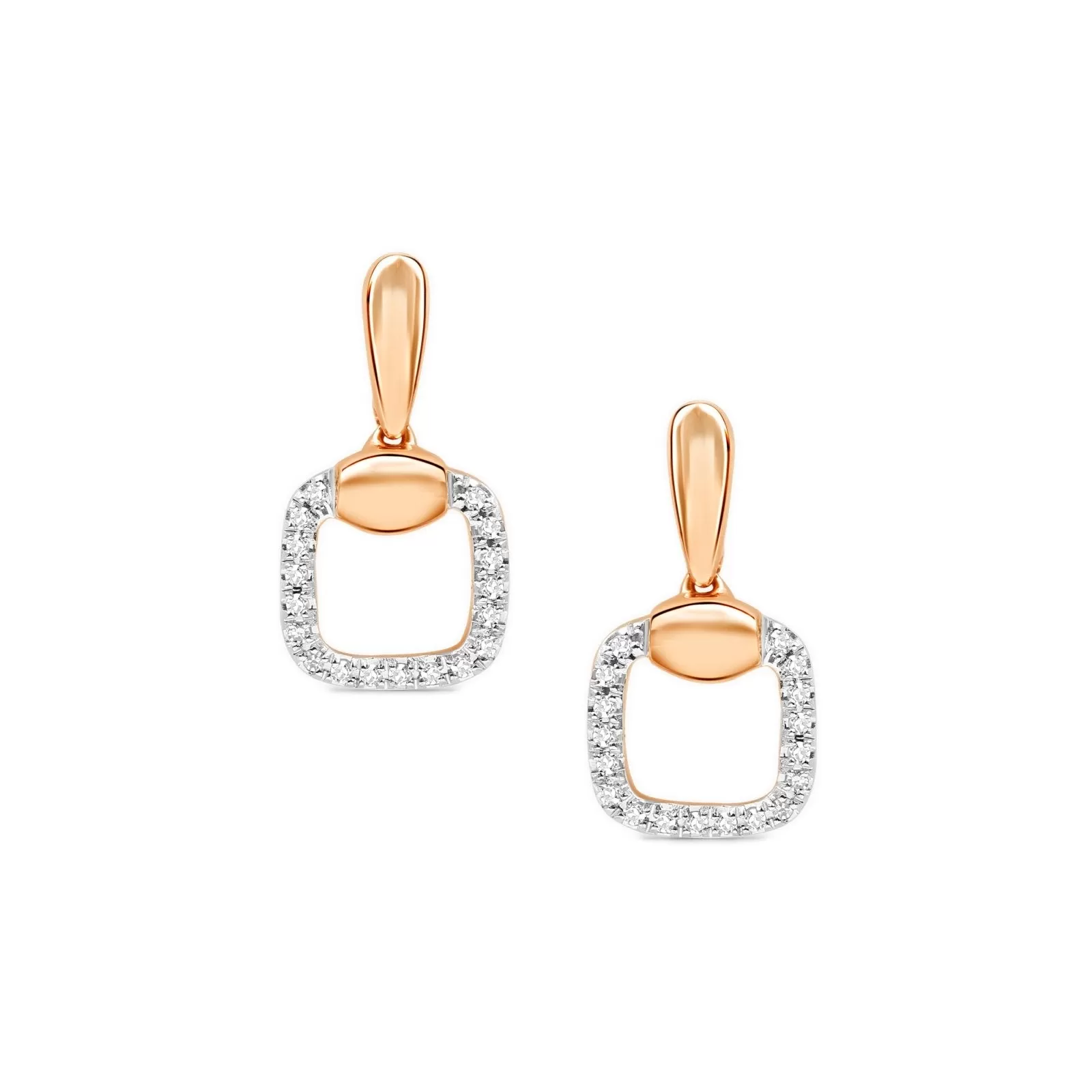 Delicate Diamond Outline Drop Earrings