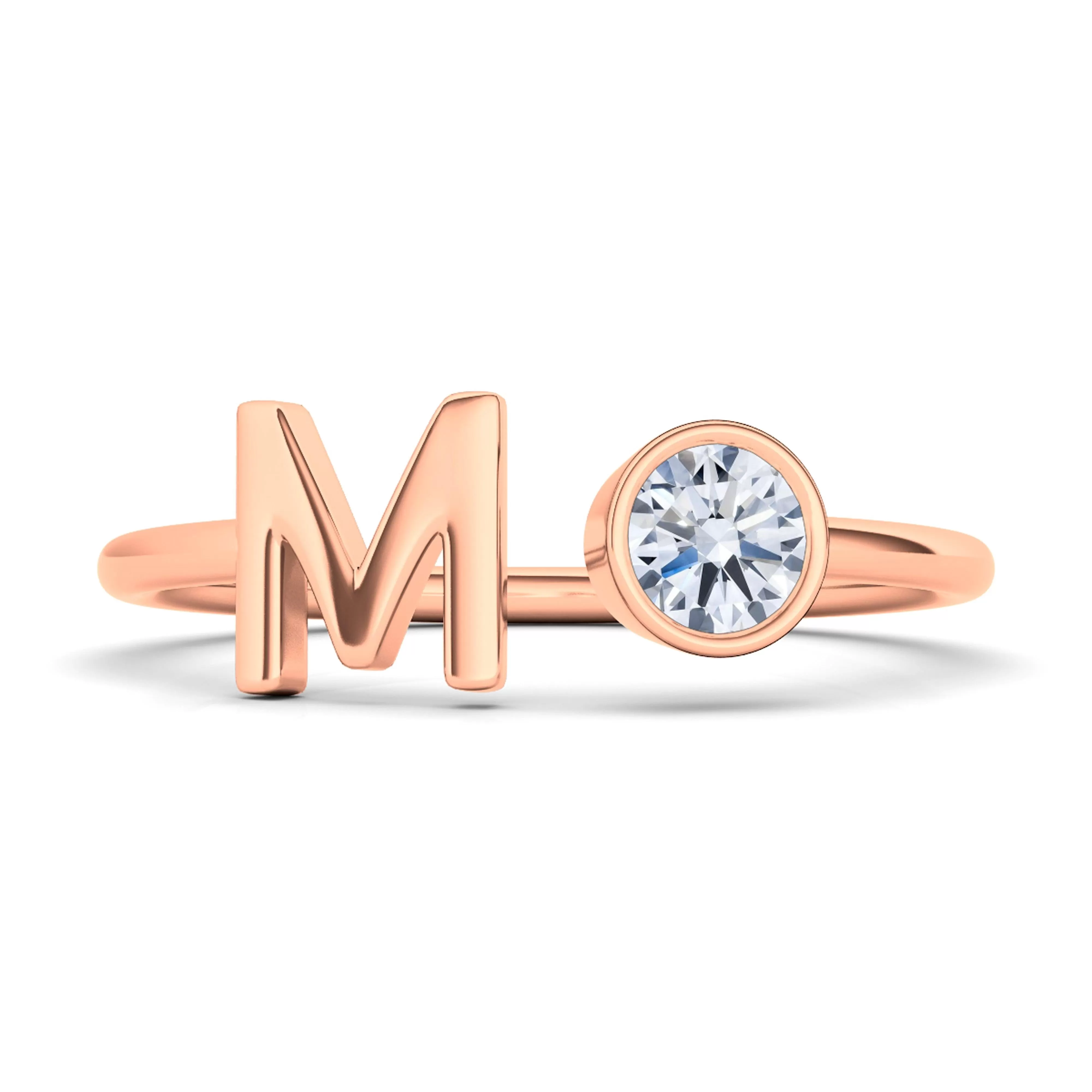 Diamond Letter Rings