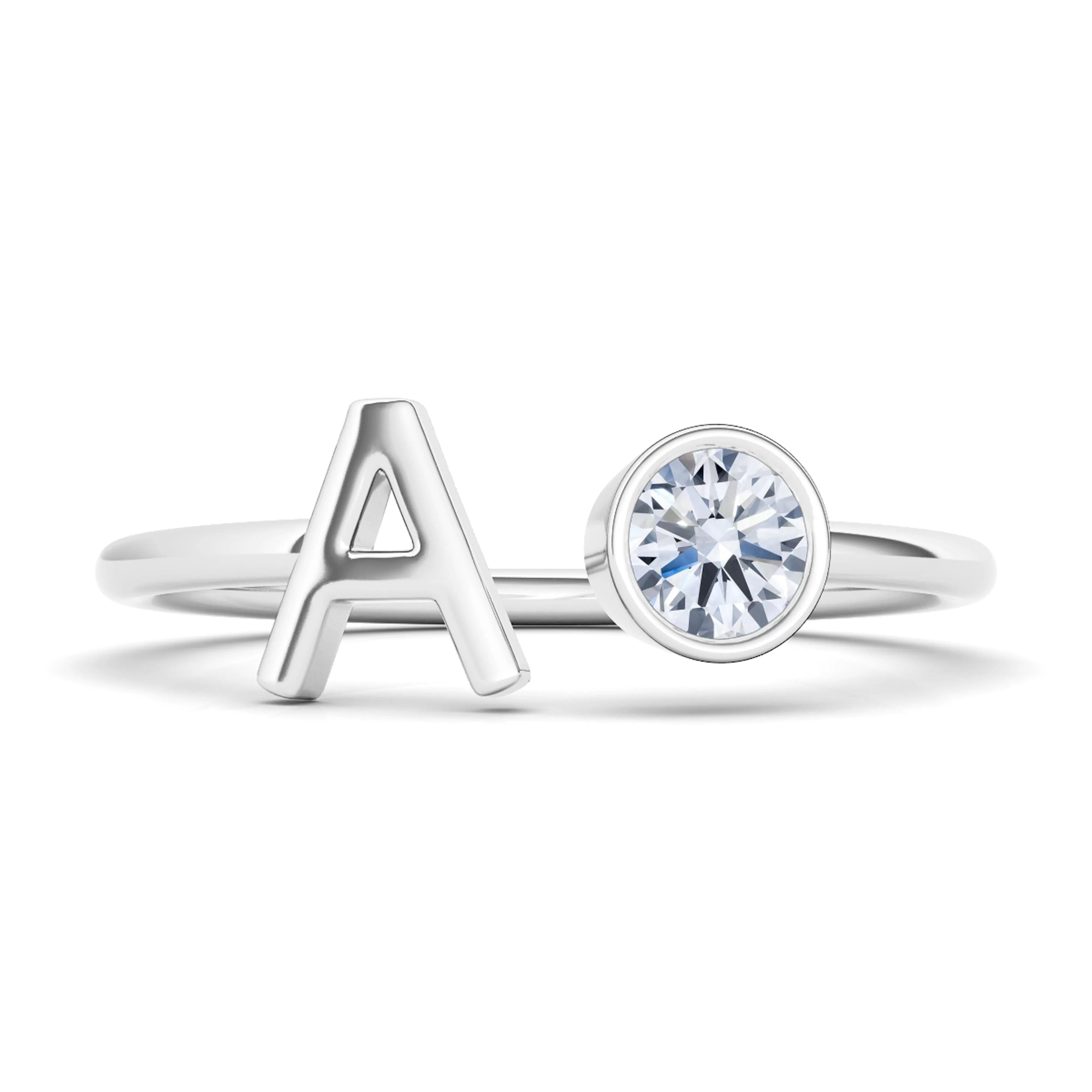 Diamond Letter Rings