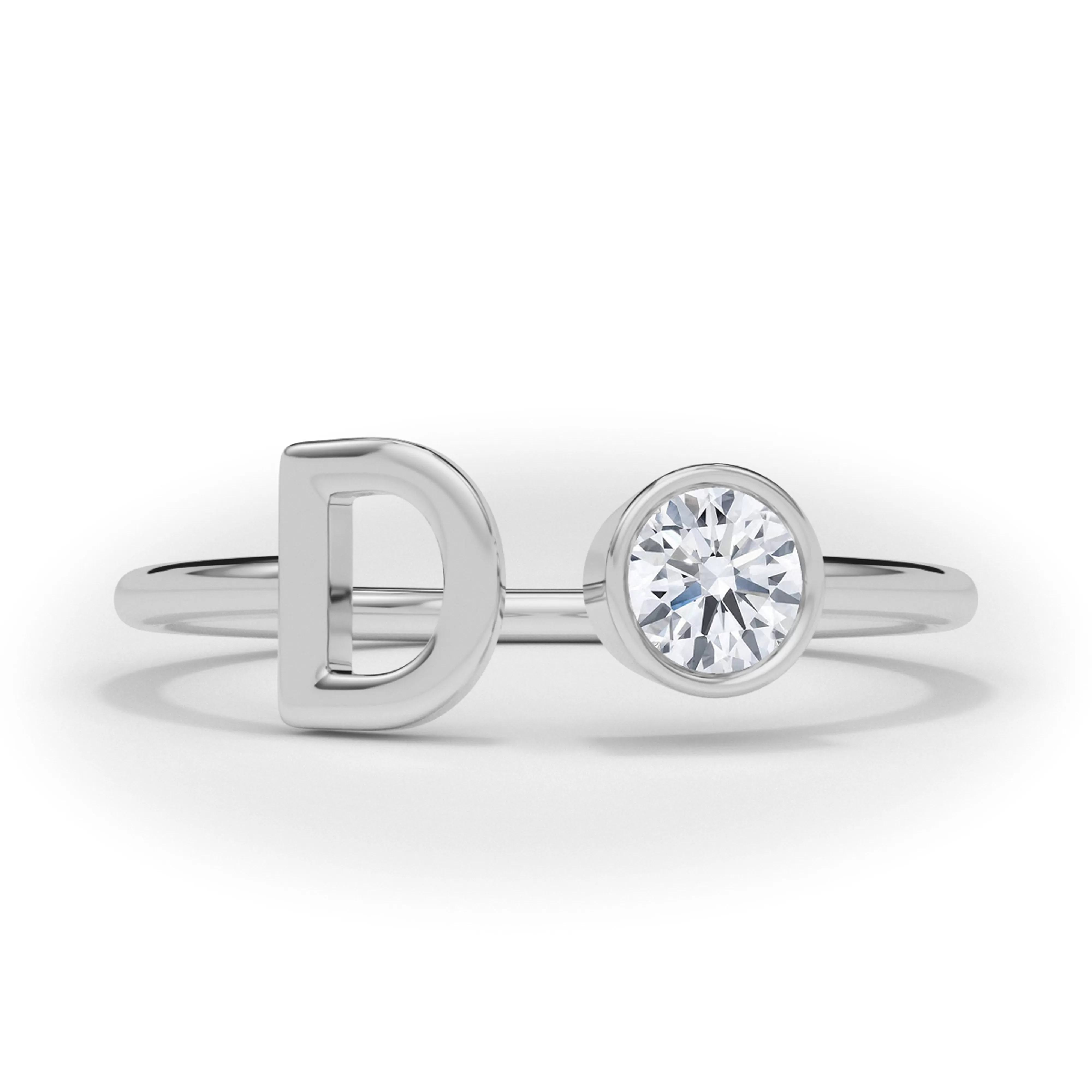 Diamond Letter Rings