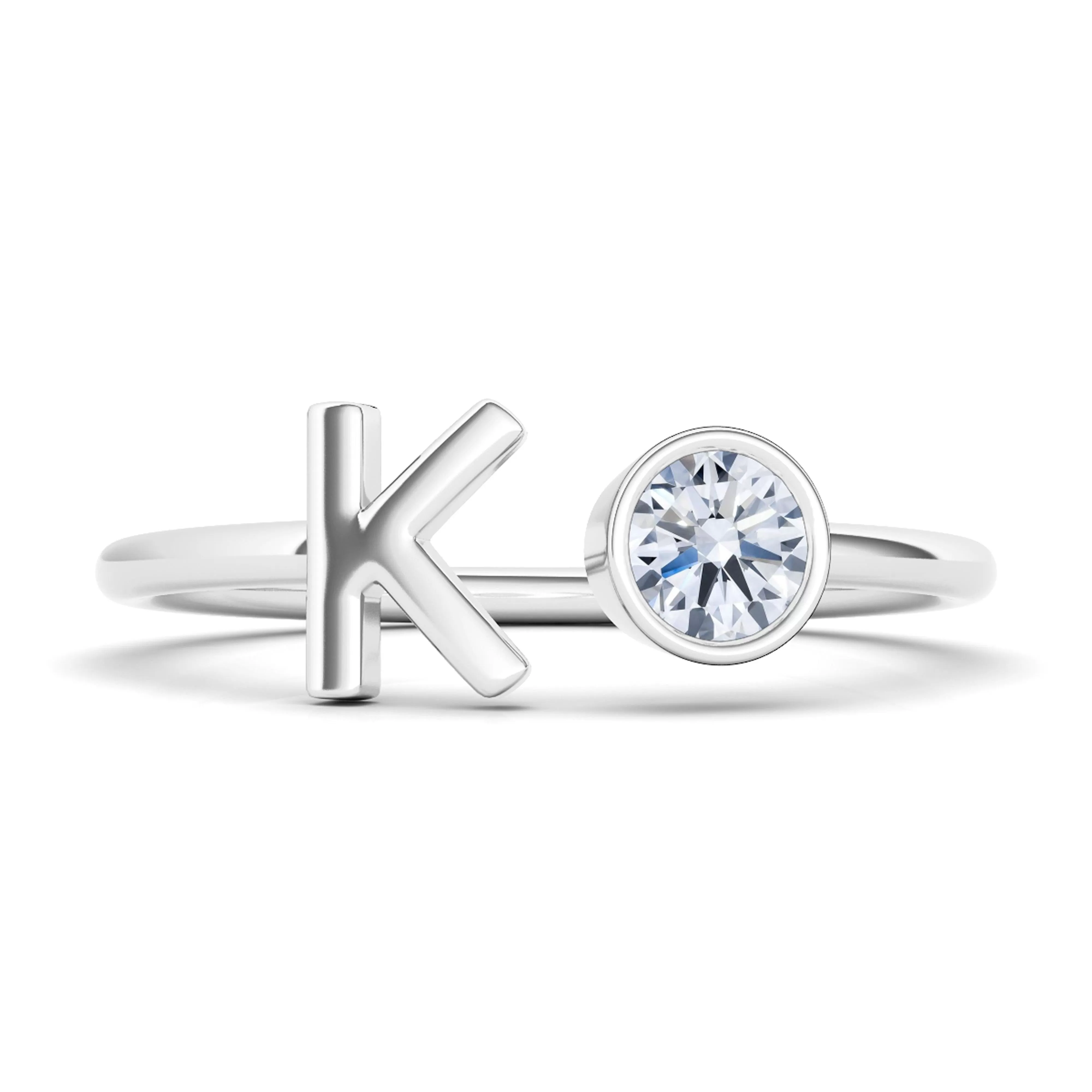 Diamond Letter Rings