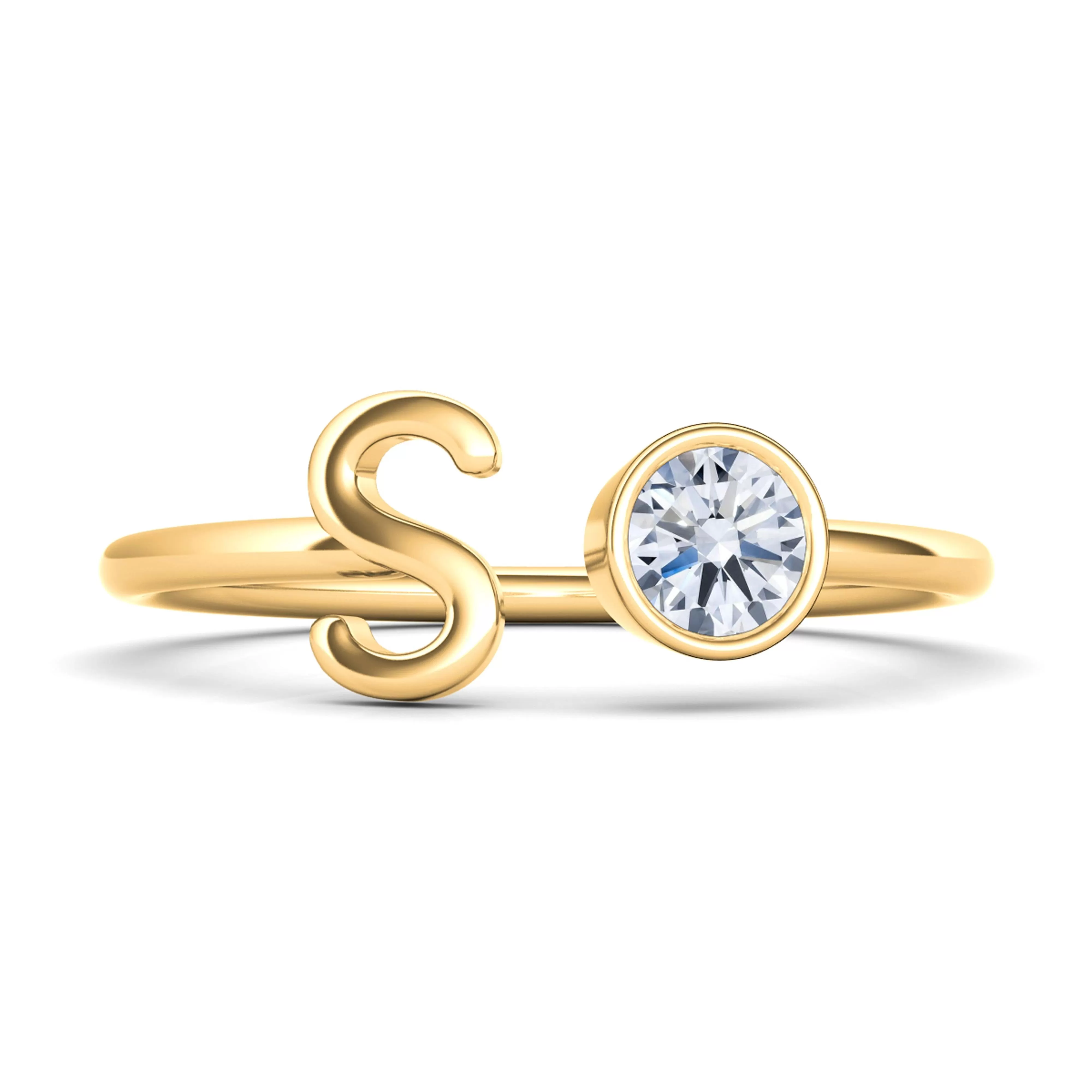 Diamond Letter Rings