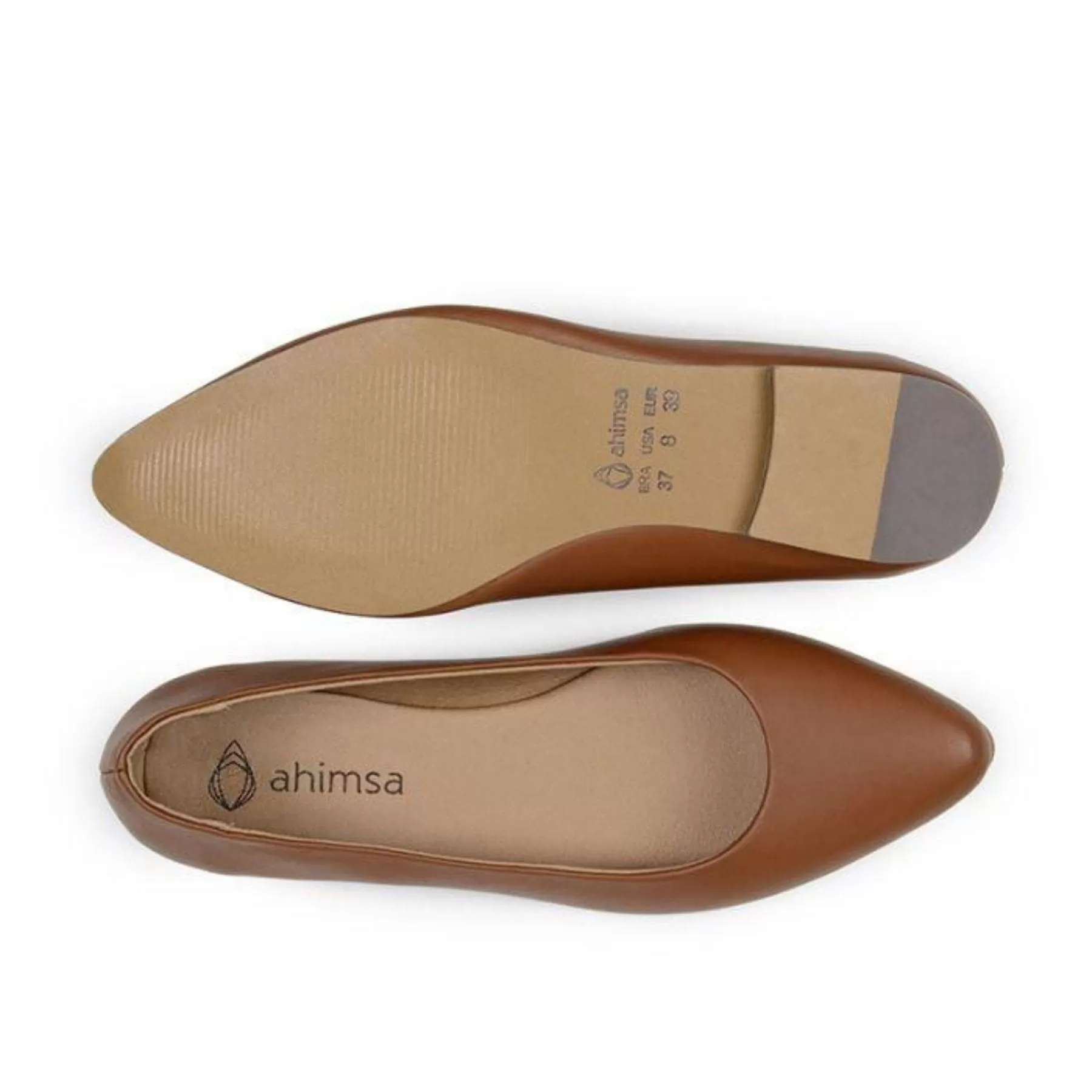 'Diana' Vegan Women's Flat by Ahimsa - Matte Brown