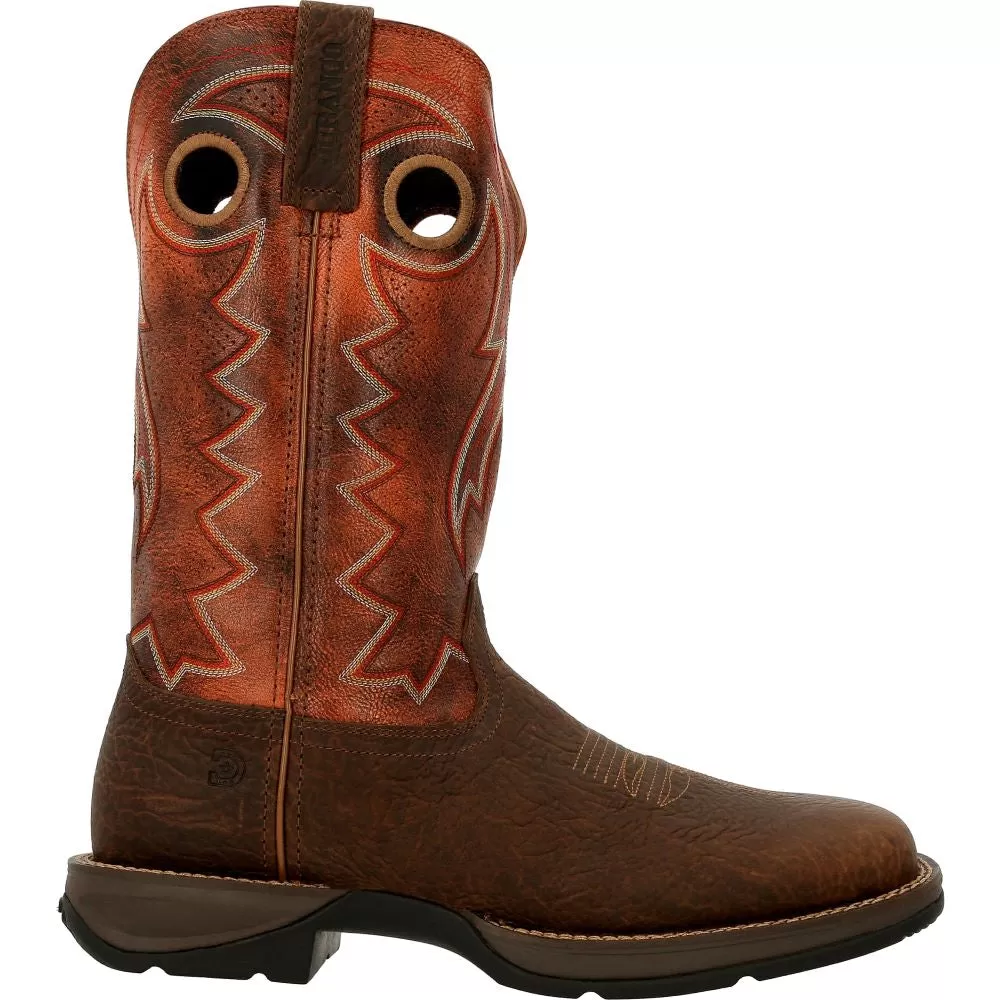 'Durango' Men's 12" Rebel Western Square Toe - Cimarron Brown