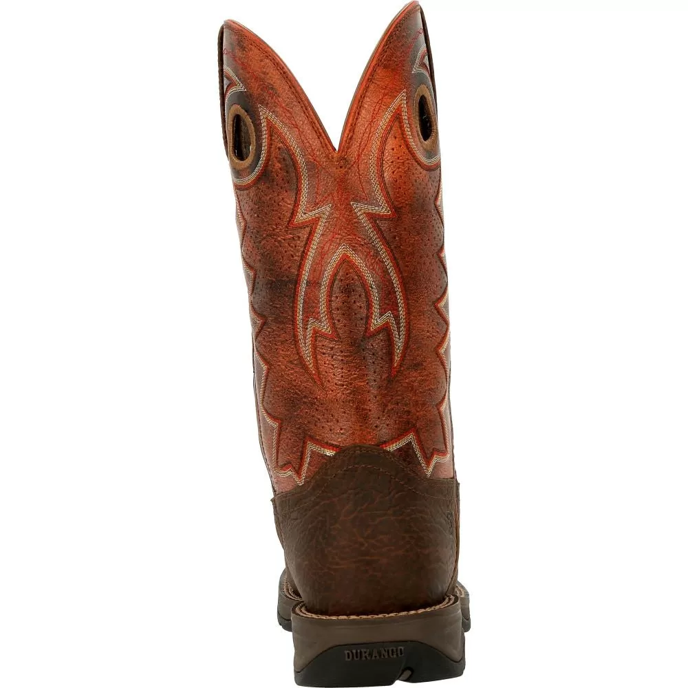 'Durango' Men's 12" Rebel Western Square Toe - Cimarron Brown